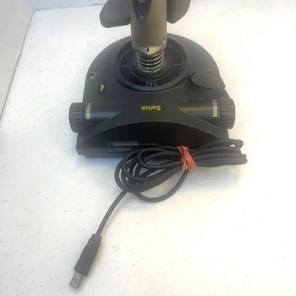 Saitek Cyborg 3D USB Gold PC / Mac Joystick Flightstick - Tested works